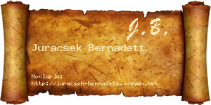 Juracsek Bernadett névjegykártya
