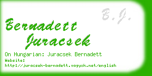 bernadett juracsek business card